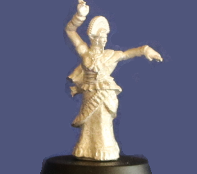 Wardelve miniature Elven Sorceress (lead-free pewter and 30 mm diameter clear base)