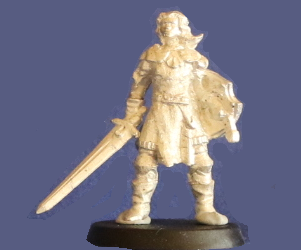 Wardelve miniature Human Paladin (lead-free pewter and 30 mm diameter clear base)